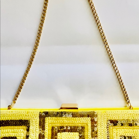 Bebe Yellow & Gold Chic & Sassy Clutch - Picture 2 of 8